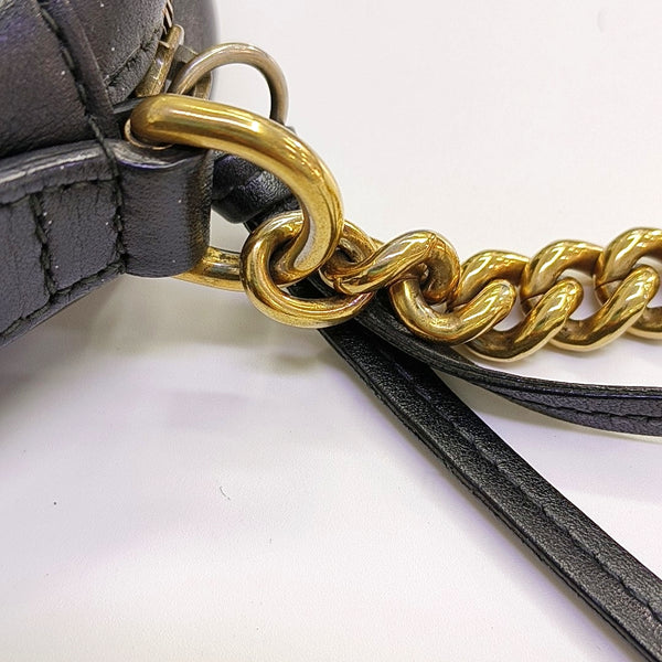 GG Marmont Small Quilted Calfskin Black