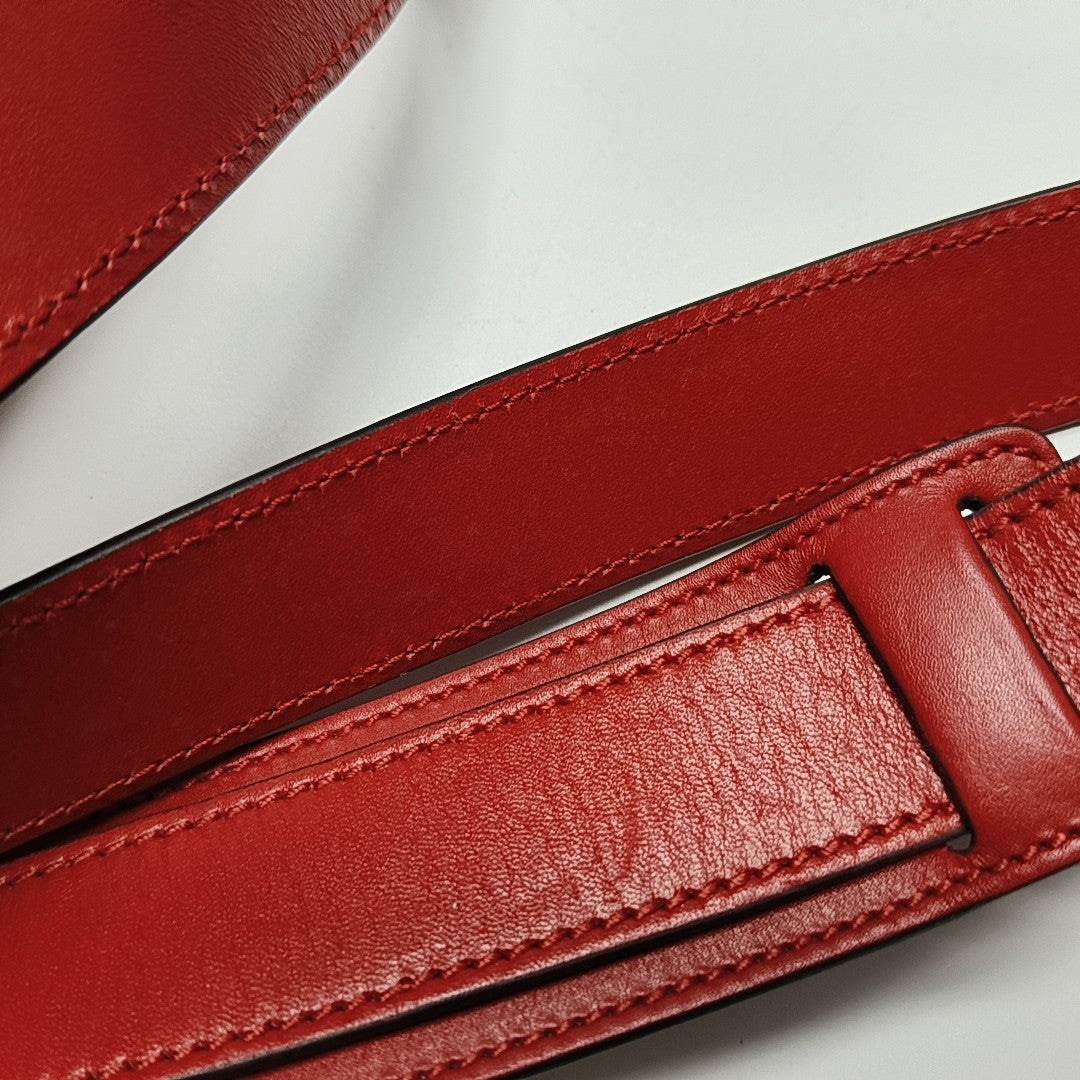 Calfskin Shoulder Bag Red