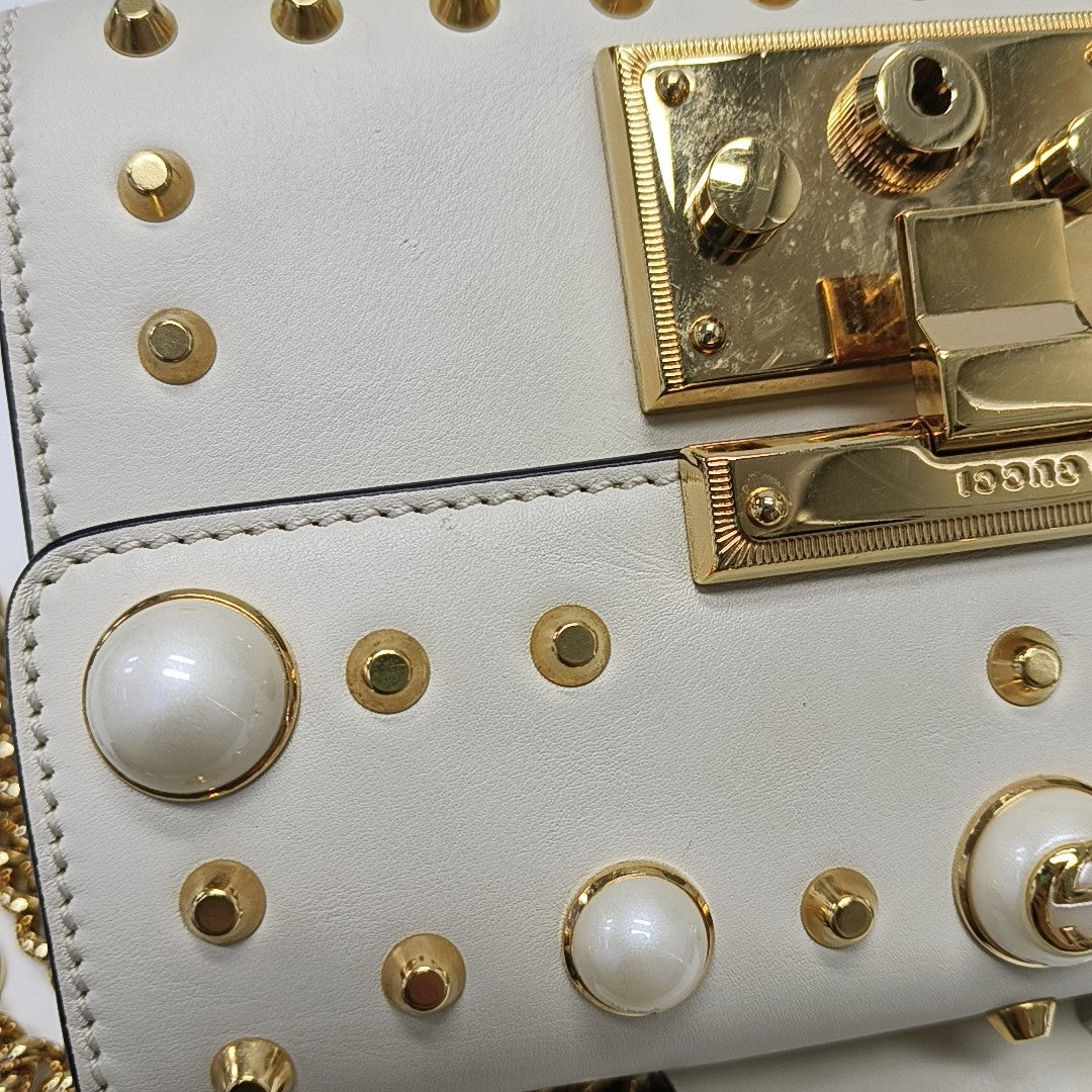 Padlock Small Calfskin White