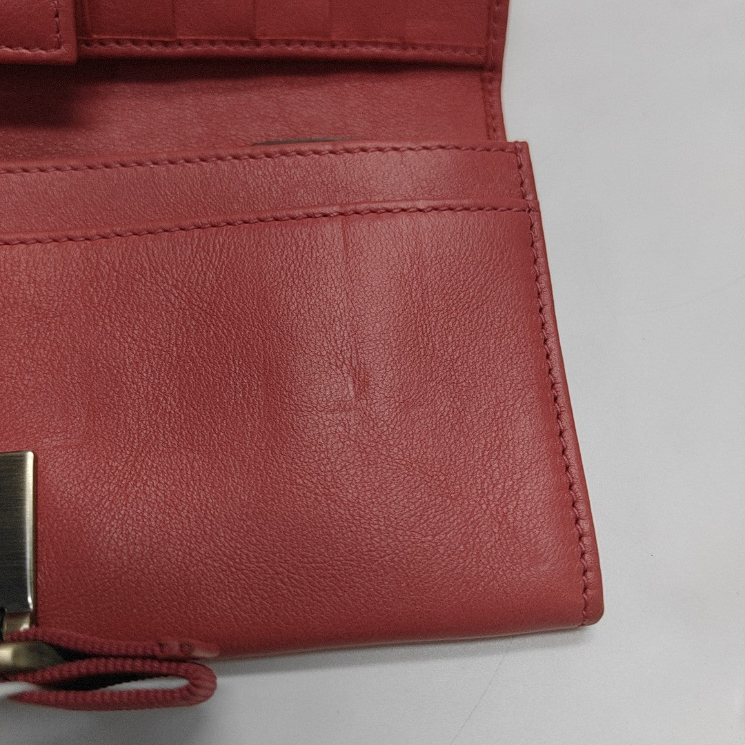 Vara Calfskin Red Wallet