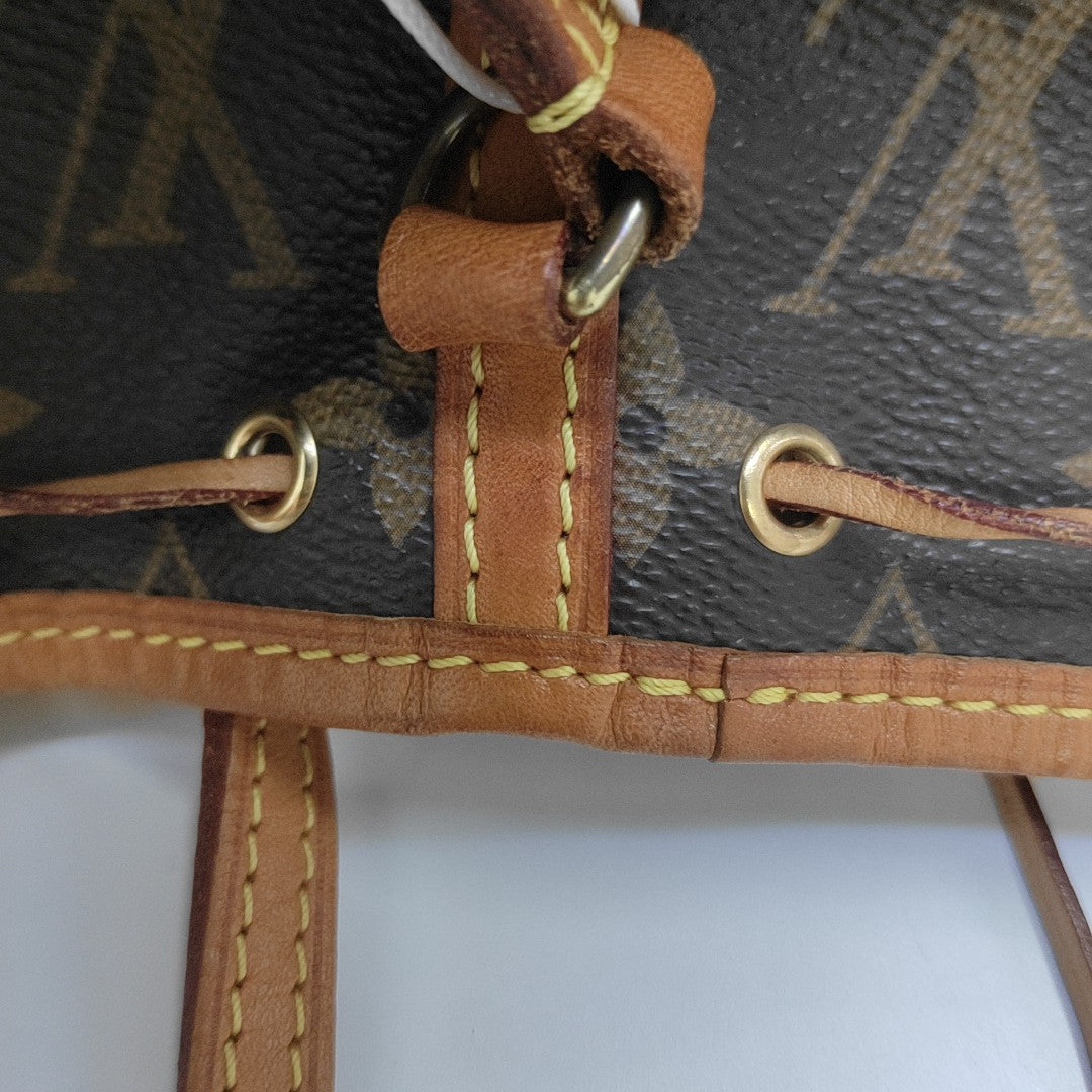 NÉONOÉ Nano Monogram Coated Canvas Brown