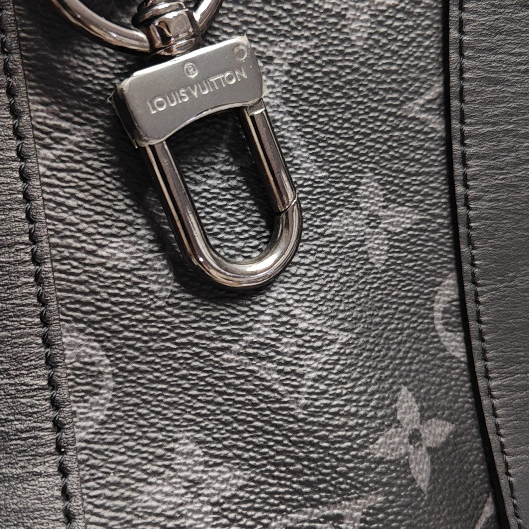 KEEPALL 35 Monogram Coated Canvas Black