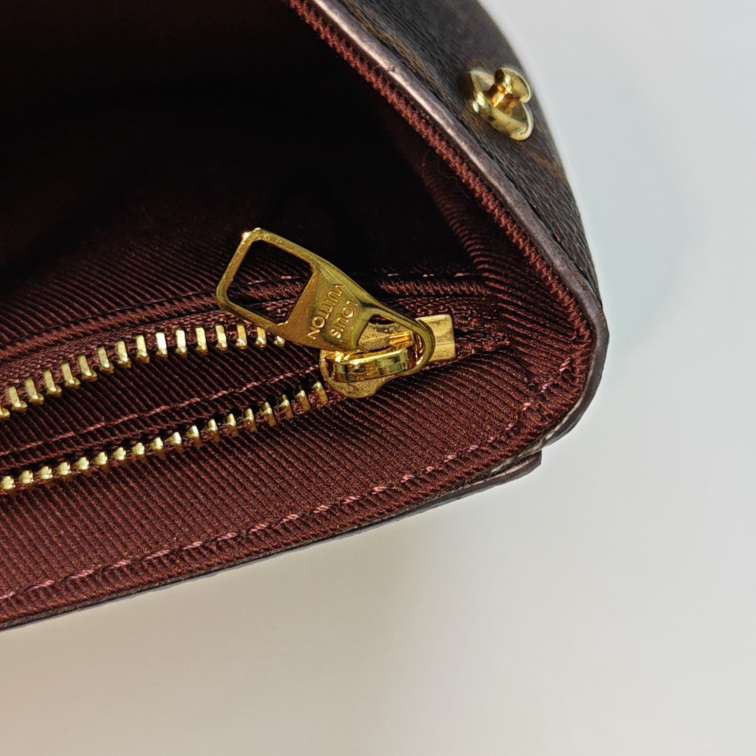CLUNY MM Monogram Coated Canvas Brown