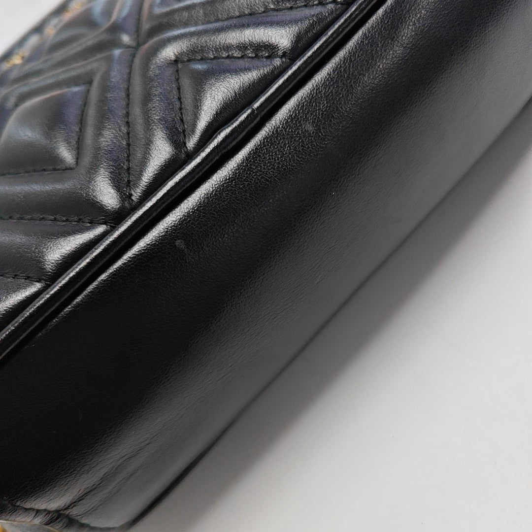 Quilted Calfskin Shoulder Bag Black