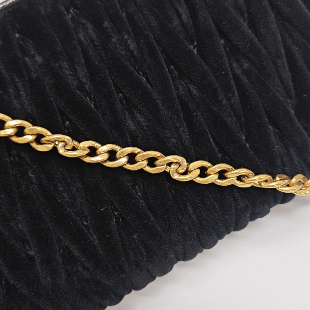 Matelassé Quilted Fabric Black