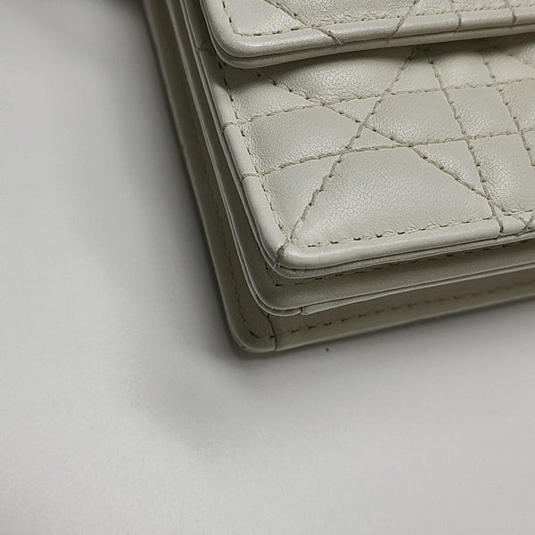 Authenticated pre-owned  My Dior Mini Cannage Lambskin White - Shoulder Bag at Looply