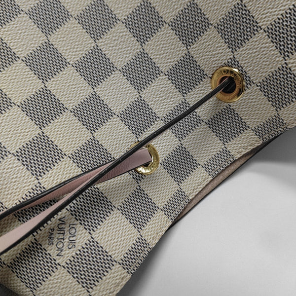 NÉONOÉ MM Damier Azur Coated Canvas White