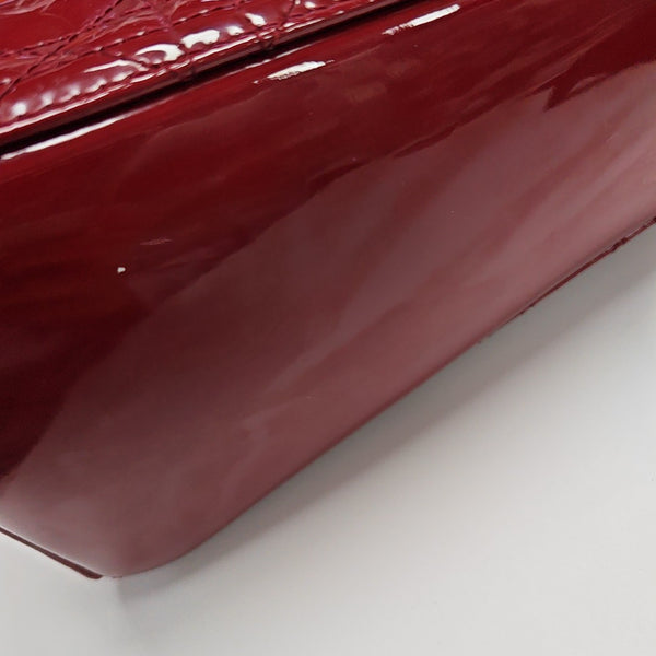 Lady Dior Medium Quilted Patent Leather Red