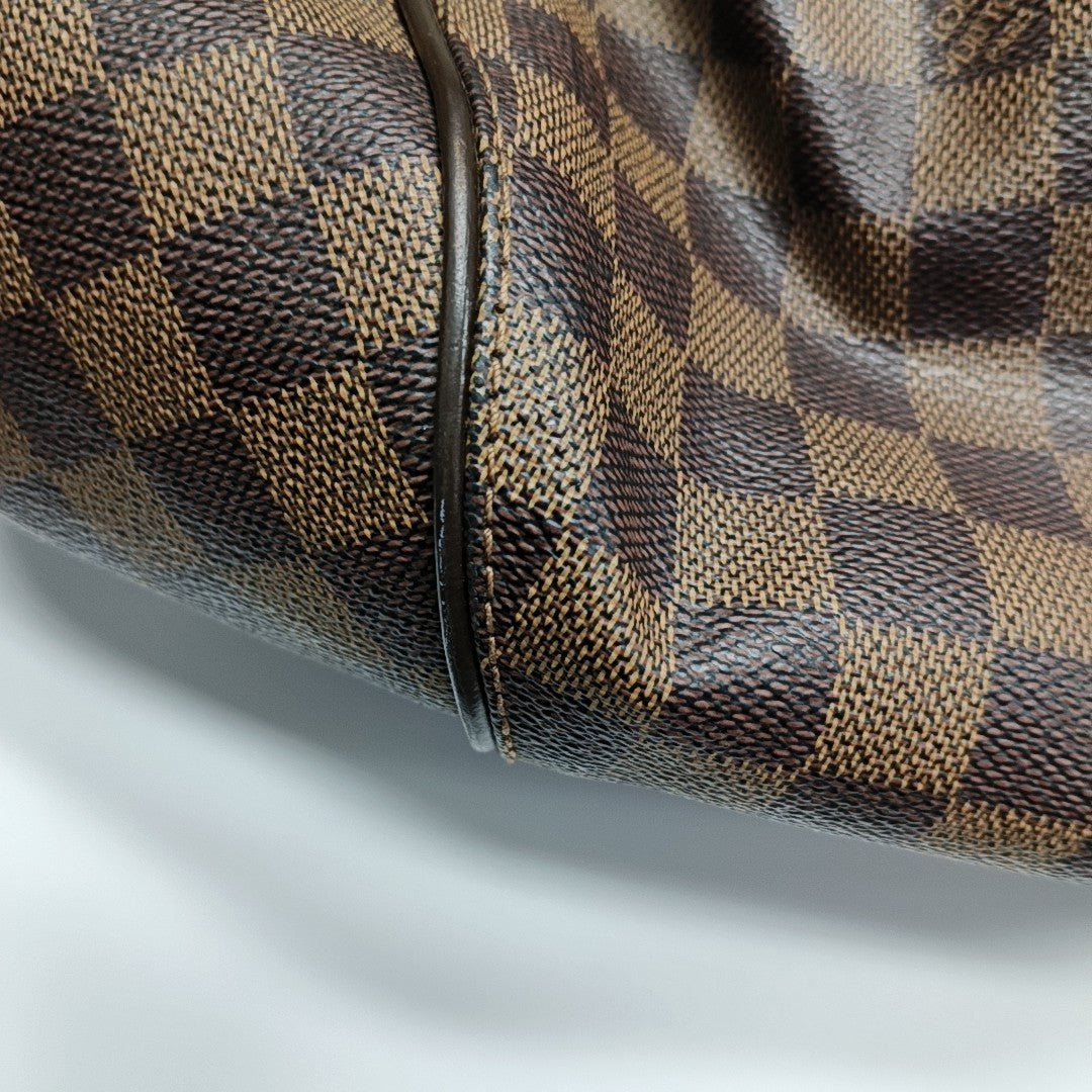 SISTINA MM Damier Ebene Coated Canvas Brown