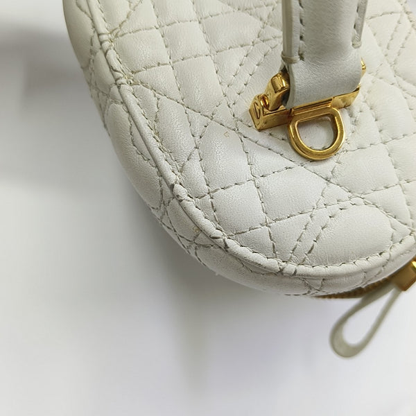 Dioramour Lady Dior Mini Cannage Lambskin White