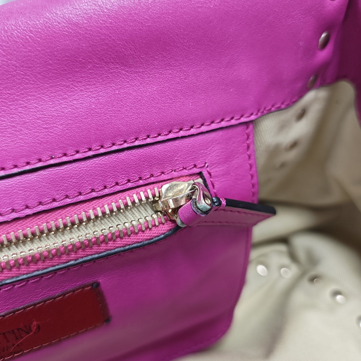Rockstud Calfskin Purple