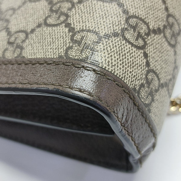 Ophidia Small Monogram Coated Canvas Beige