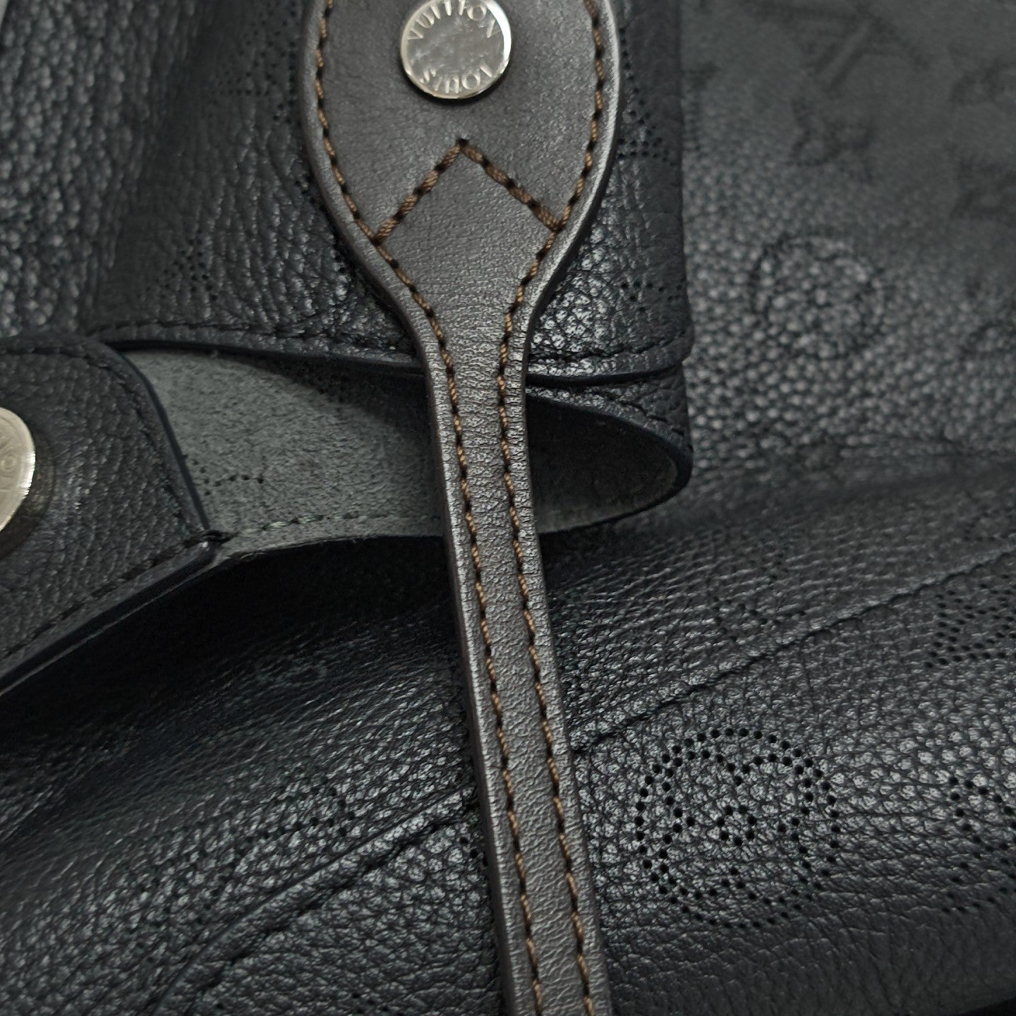 HINA Monogram Calfskin Black