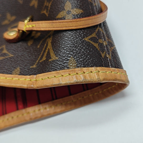 NEVERFULL MM Monogram Coated Canvas Brown