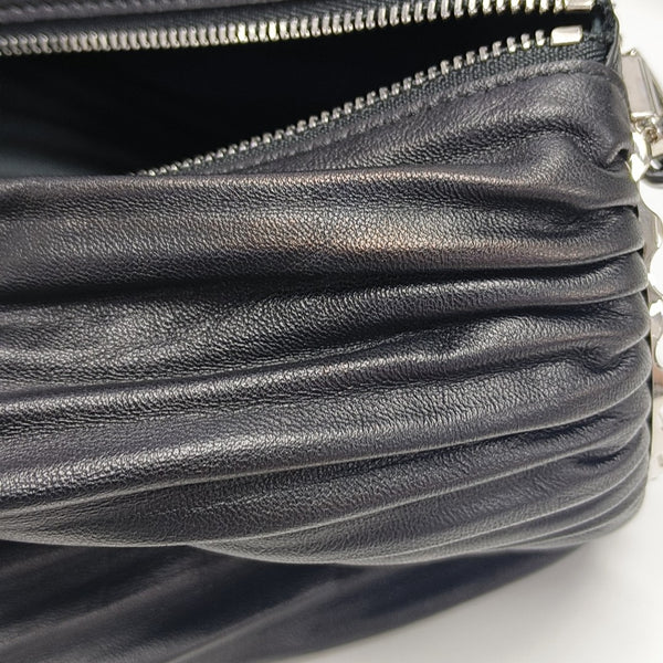 Lambskin Top Handle Bag Black