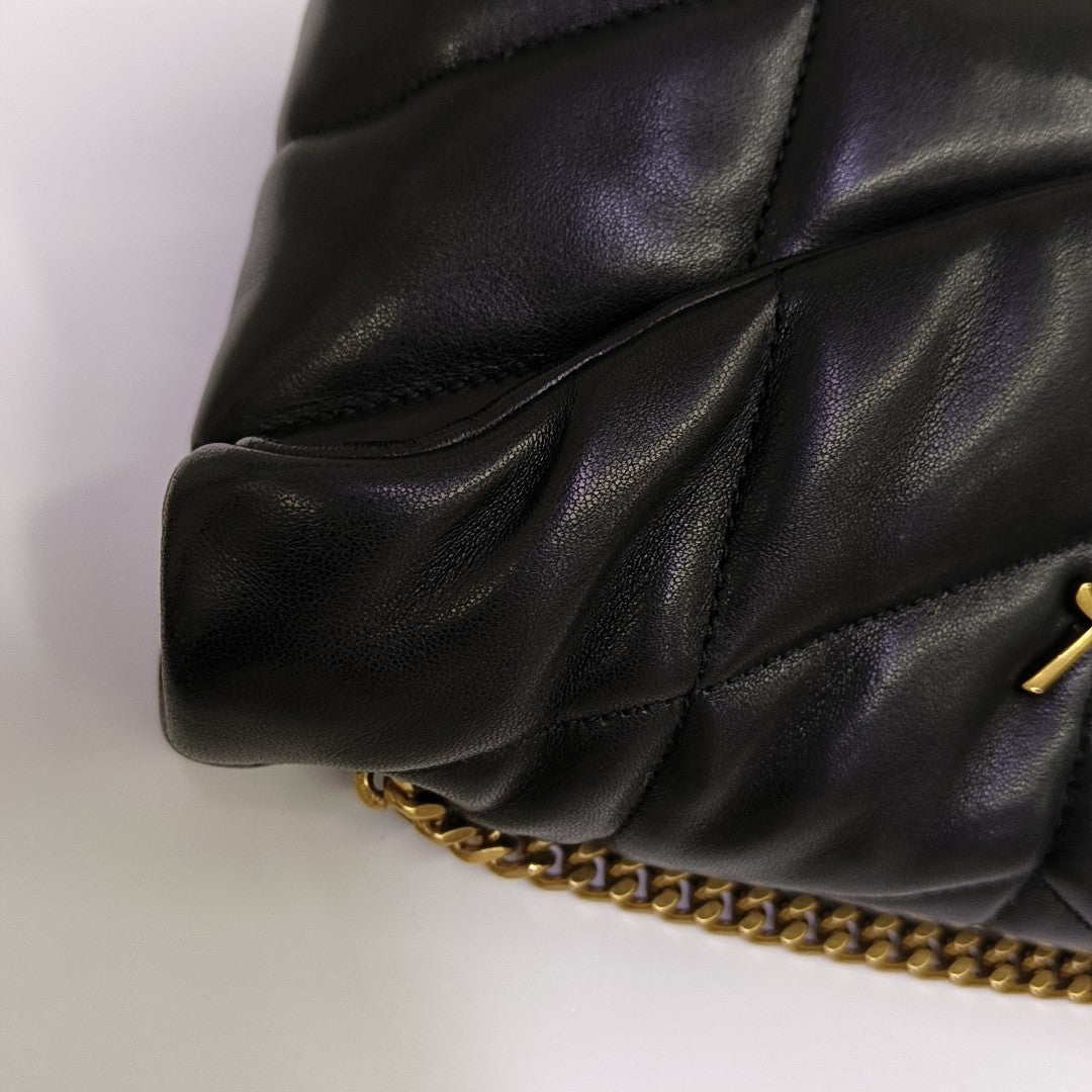 PUFFER Mini Chevron Lambskin Black
