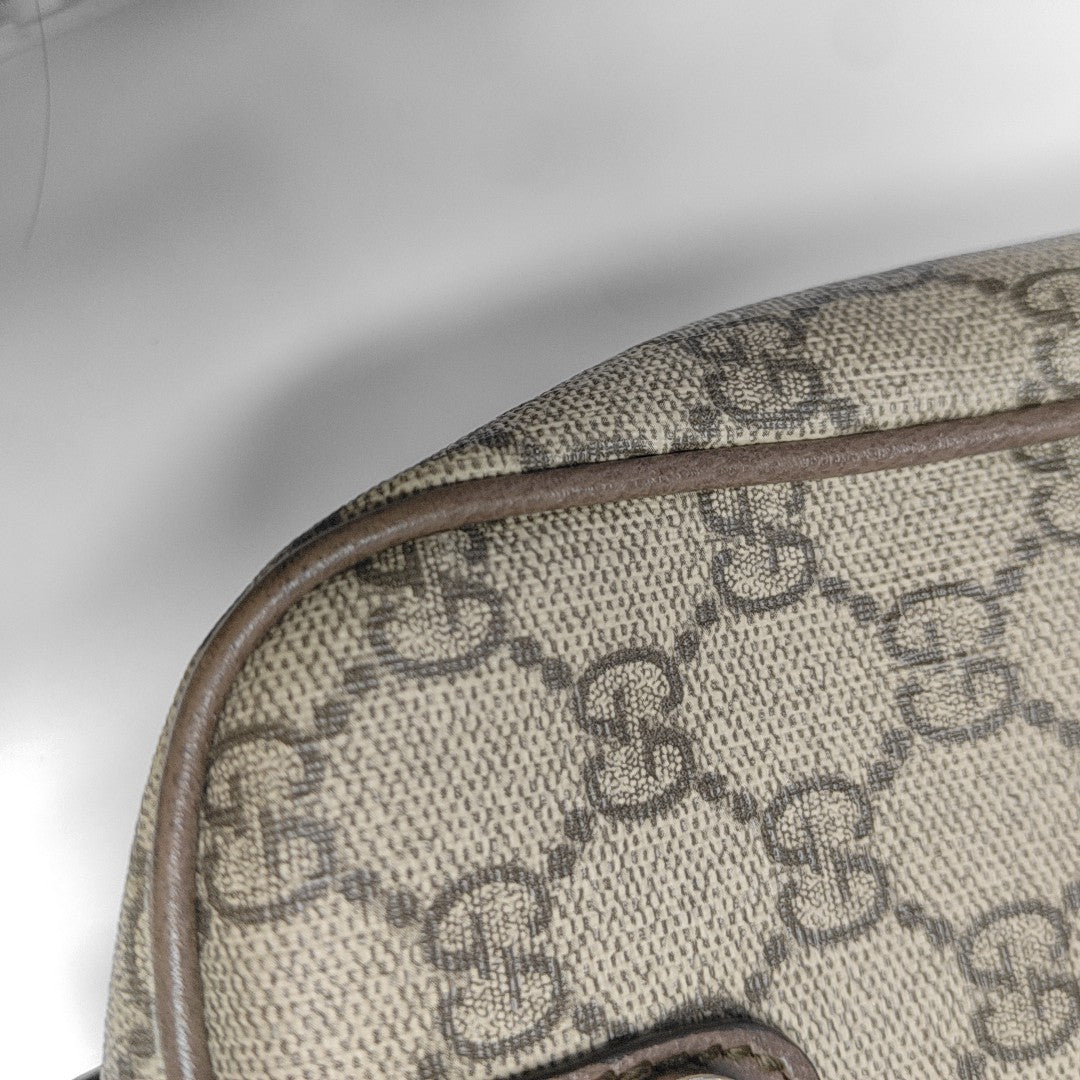 Monogram Coated Canvas Crossbody Bag Brown