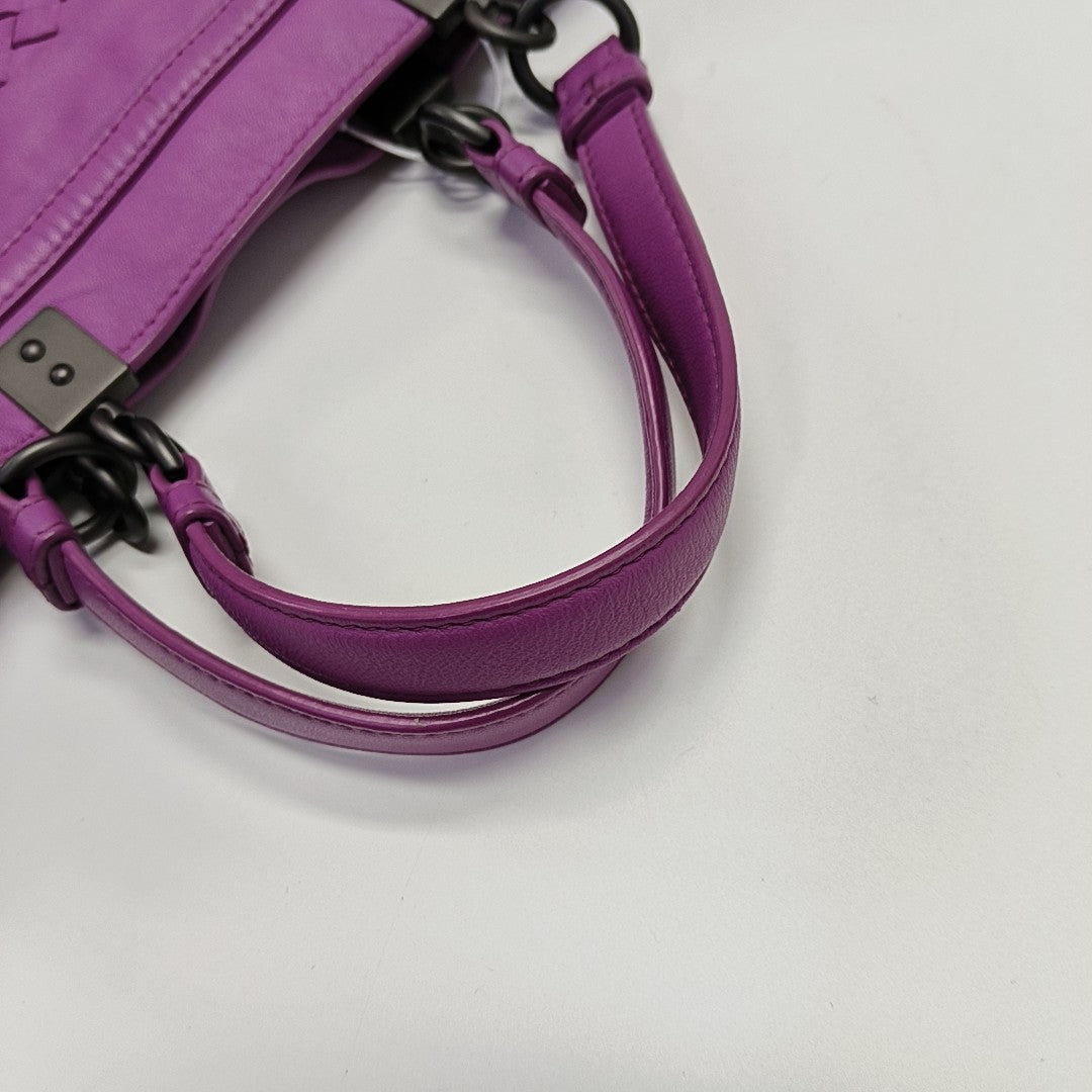 Calfskin Bucket Bag Purple