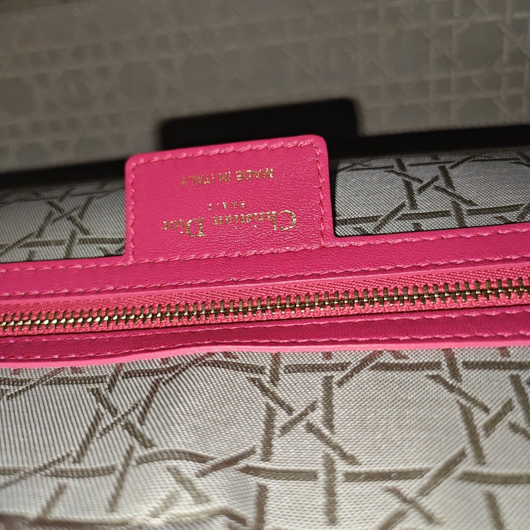 Lady Dior Large Cannage Lambskin Red