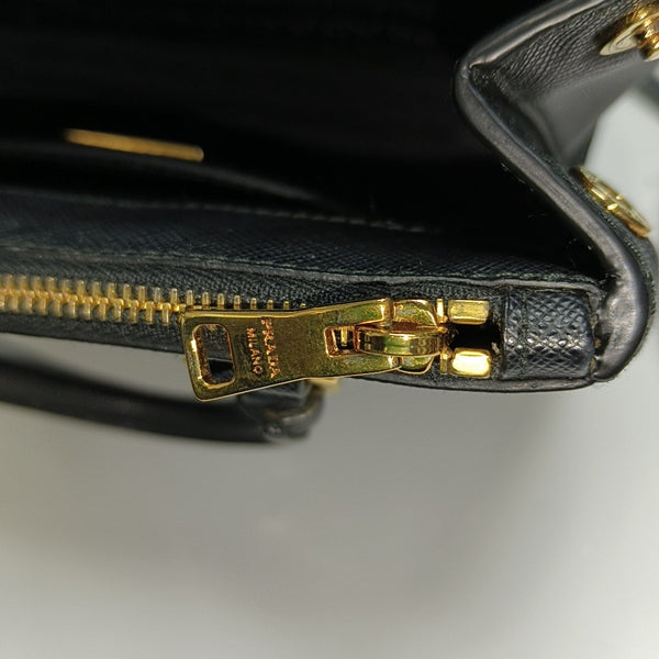 Galleria Super Mini Saffiano Calfskin Black