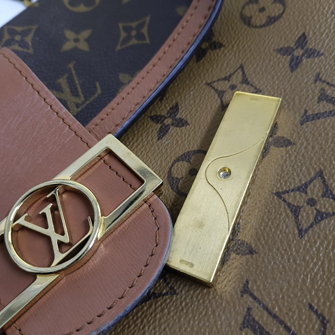 DAUPHINE MM Monogram Coated Canvas Brown