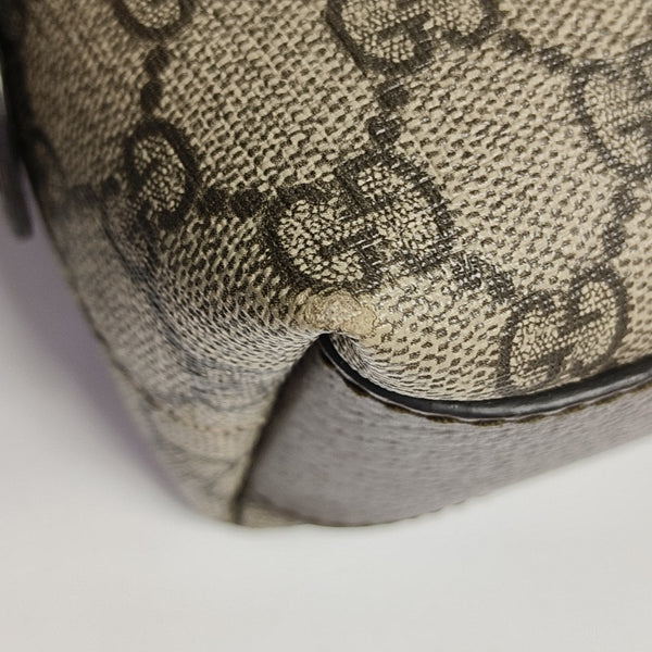 Ophidia Small Monogram Coated Canvas Beige