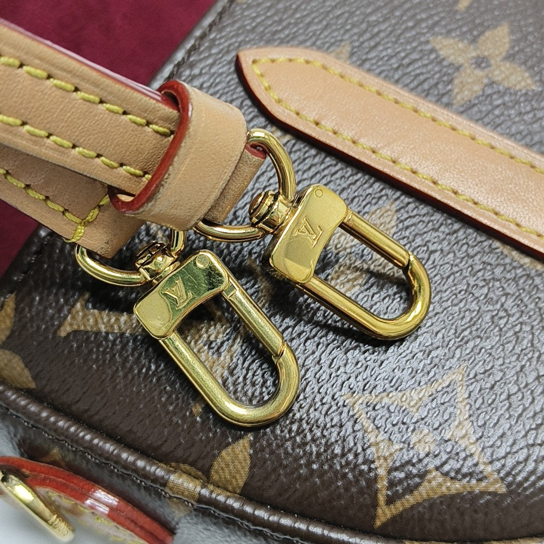 CHANTILLY Mini Monogram Coated Canvas Brown