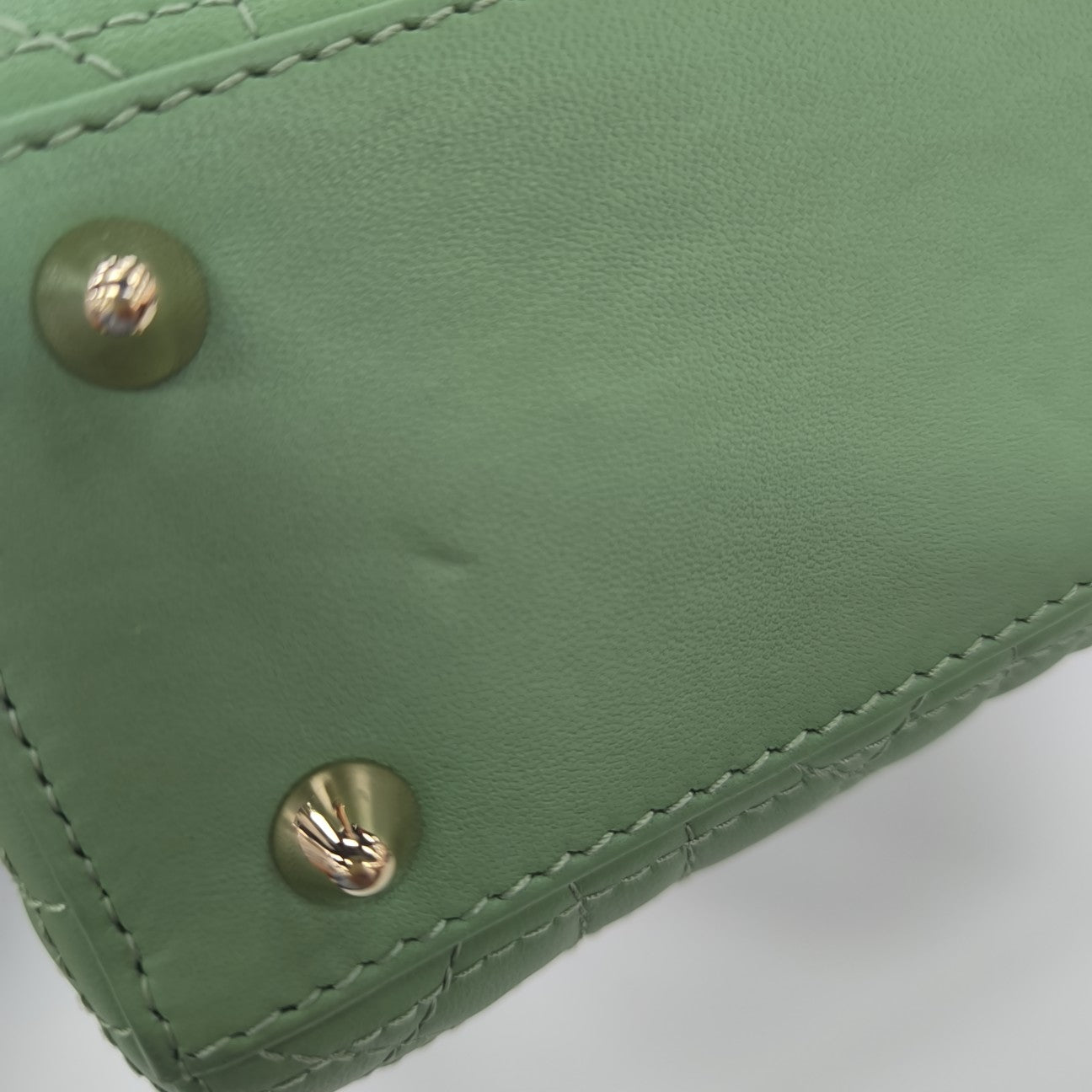 Lady Dior Small Cannage Lambskin Green