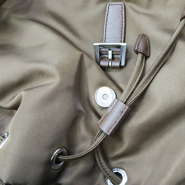 Nylon Backpack Brown