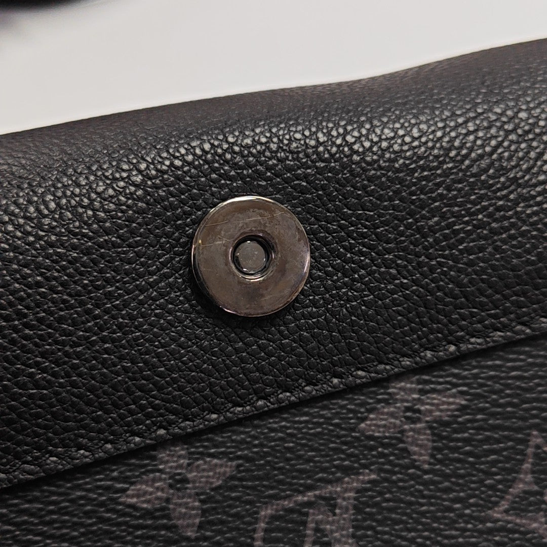SAUMUR Monogram Coated Canvas Black