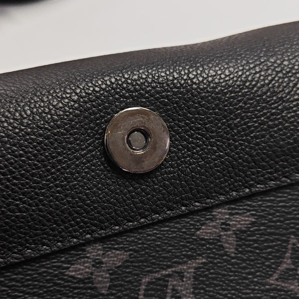 SAUMUR Monogram Coated Canvas Black