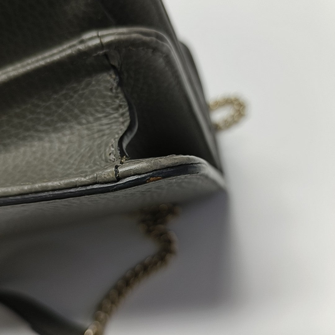 Interlocking G Small Calfskin Gray