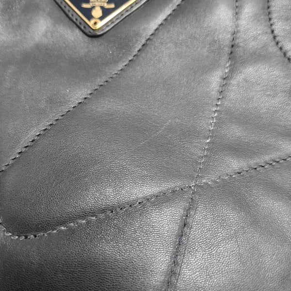 Quilted Lambskin Bucket Bag Black