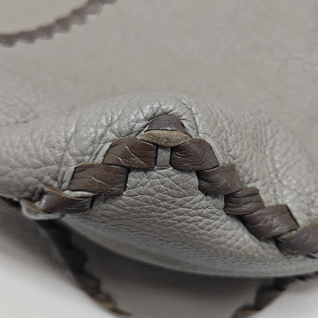 Calfskin Bucket Bag Gray