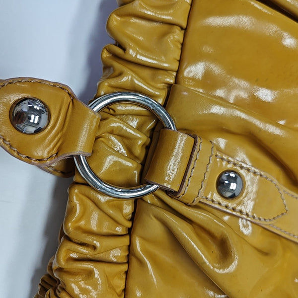 Calfskin Top Handle Bag Yellow