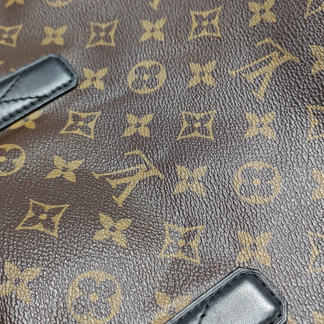 KITAN Monogram Coated Canvas Brown