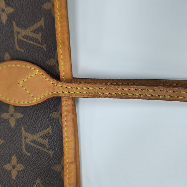NEVERFULL MM Monogram Coated Canvas Brown