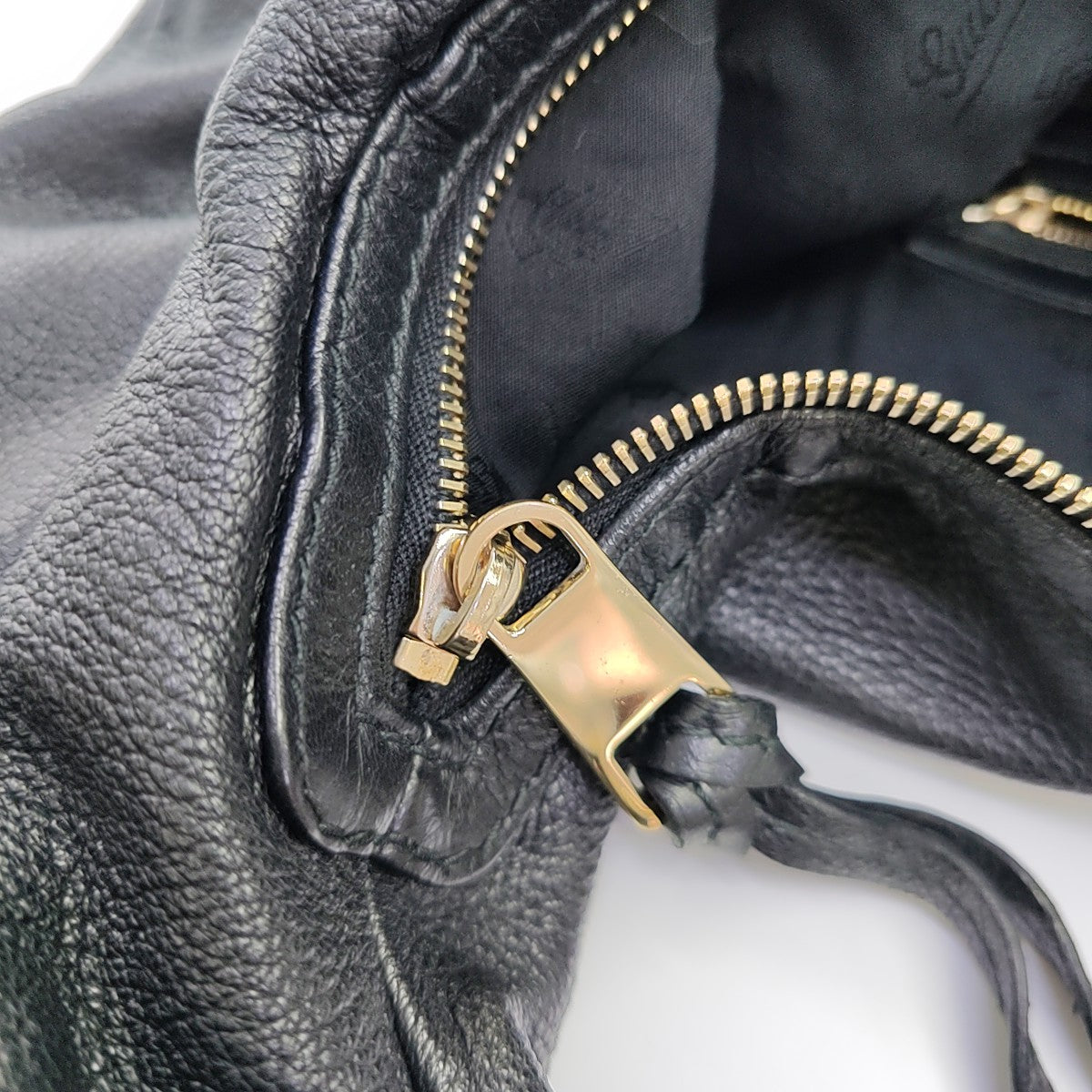 Calfskin Top Handle Bag Black