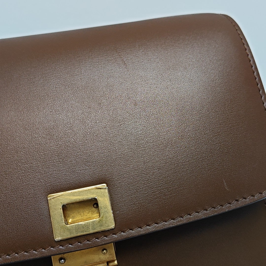 CLASSIC BOX Mini Calfskin Brown