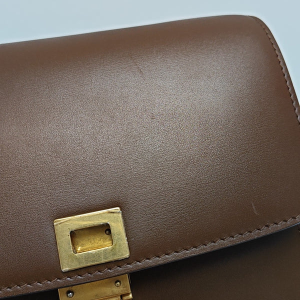 CLASSIC BOX Mini Calfskin Brown