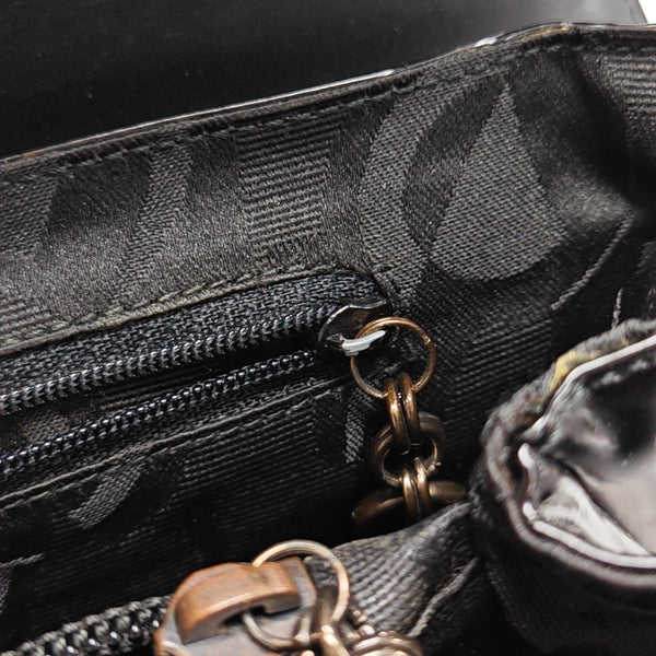 Calfskin Top Handle Bag Black