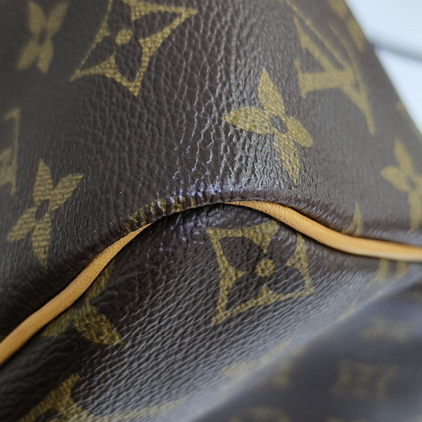 SPEEDY 30 Monogram Coated Canvas Brown