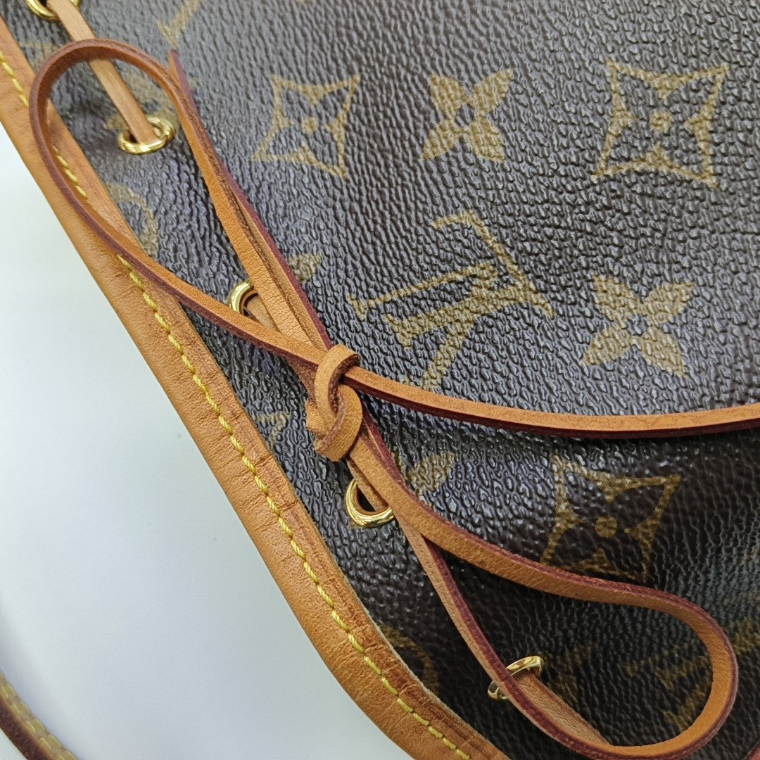 NÉONOÉ Nano Monogram Coated Canvas Brown