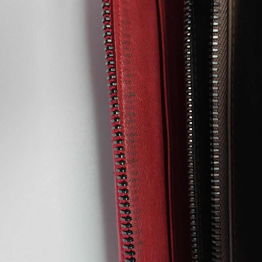 Calfskin Wallet Red