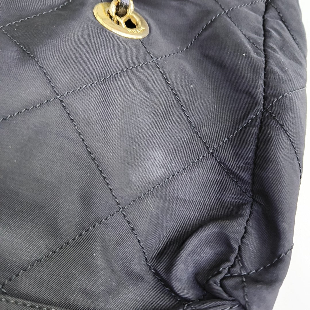 Nylon Quilted Nylon Black
