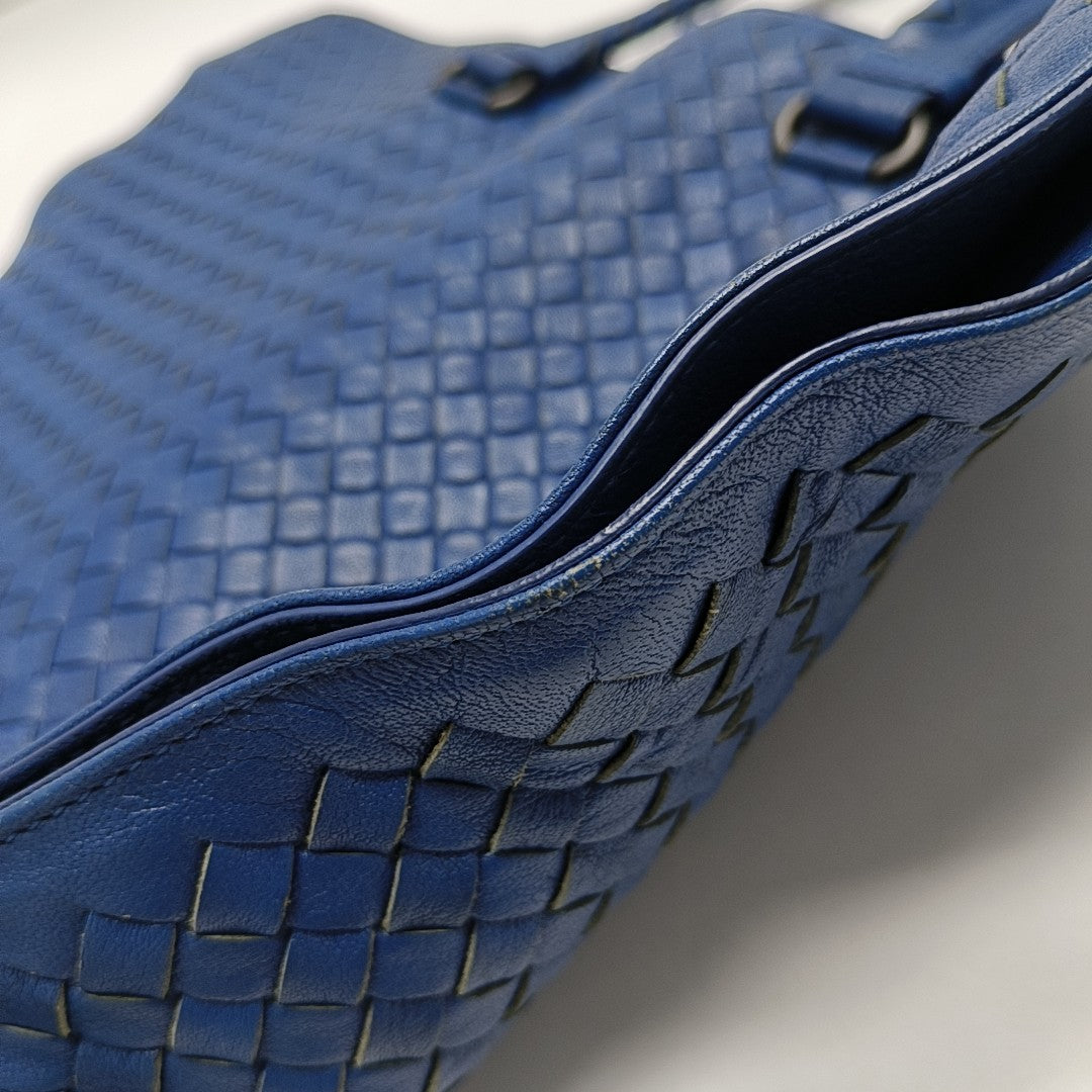 Bolso Tote de Piel de Cordero Azul