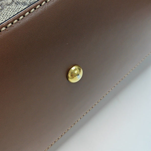 Padlock Medium Monogram Coated Canvas Beige
