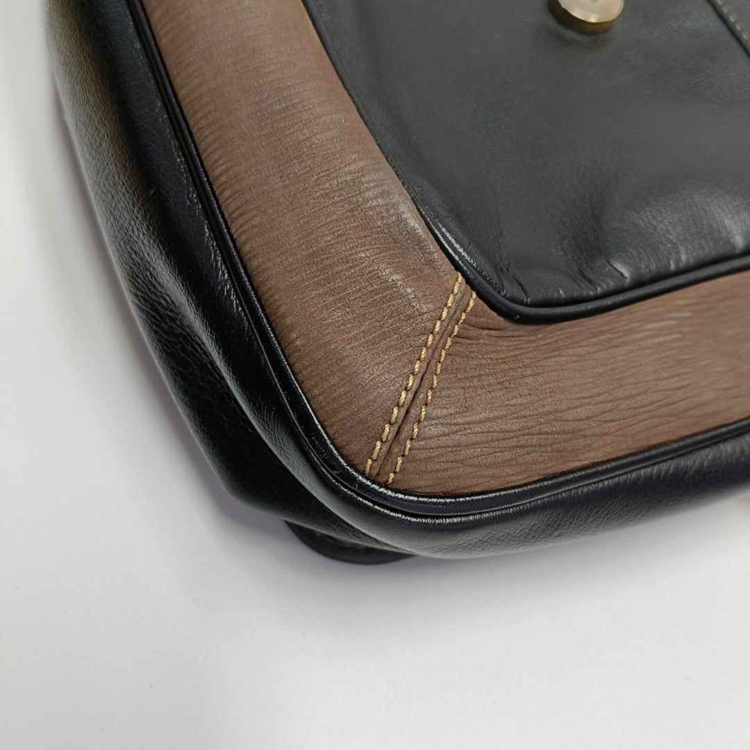 Calfskin Shoulder Bag Brown
