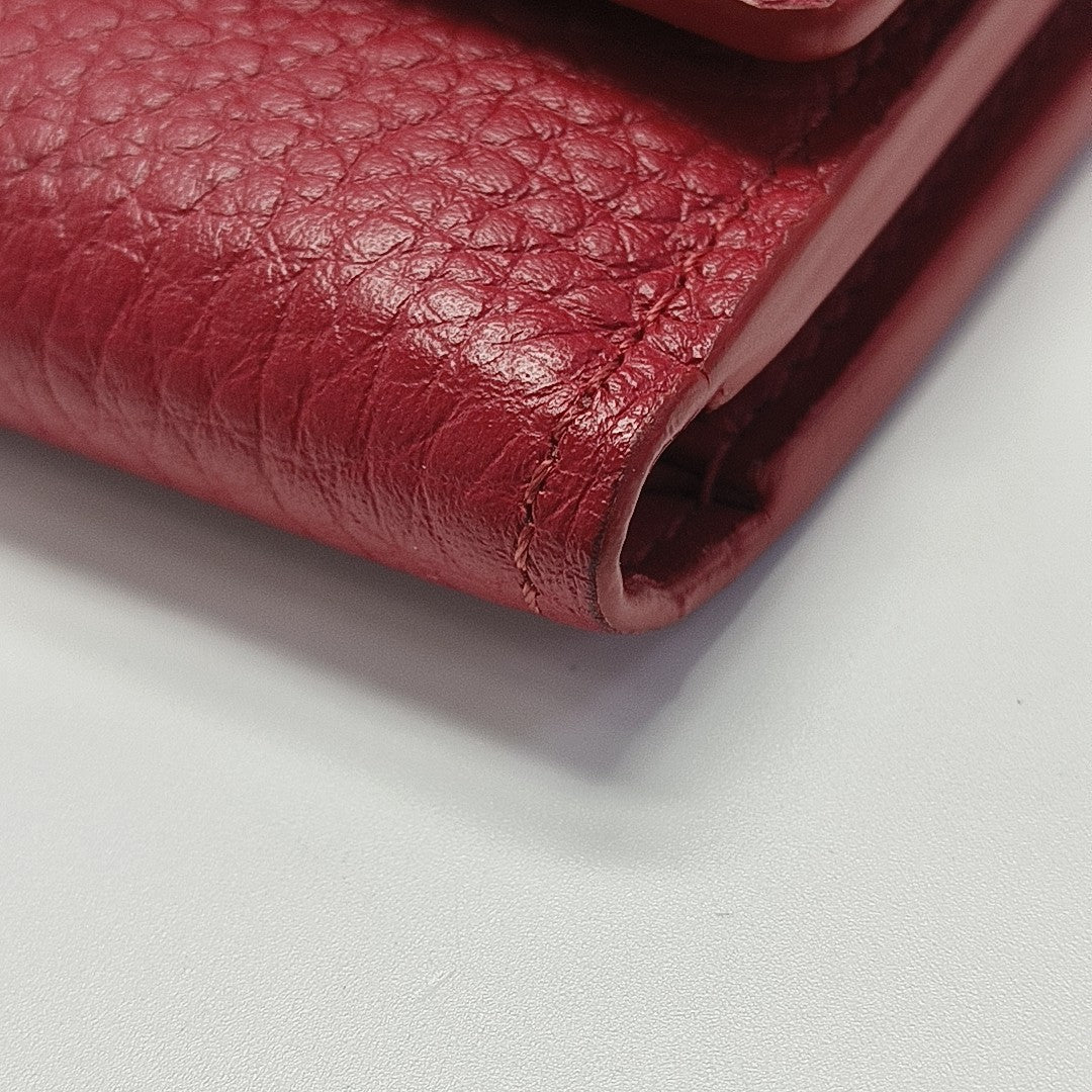 CAPUCINES Calfskin Red Wallet