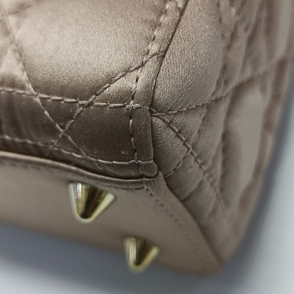 Lady Dior Small Cannage Silk Satin Pink